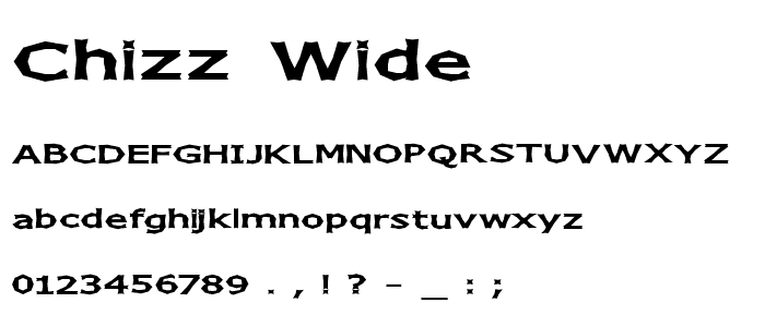 Chizz Wide font